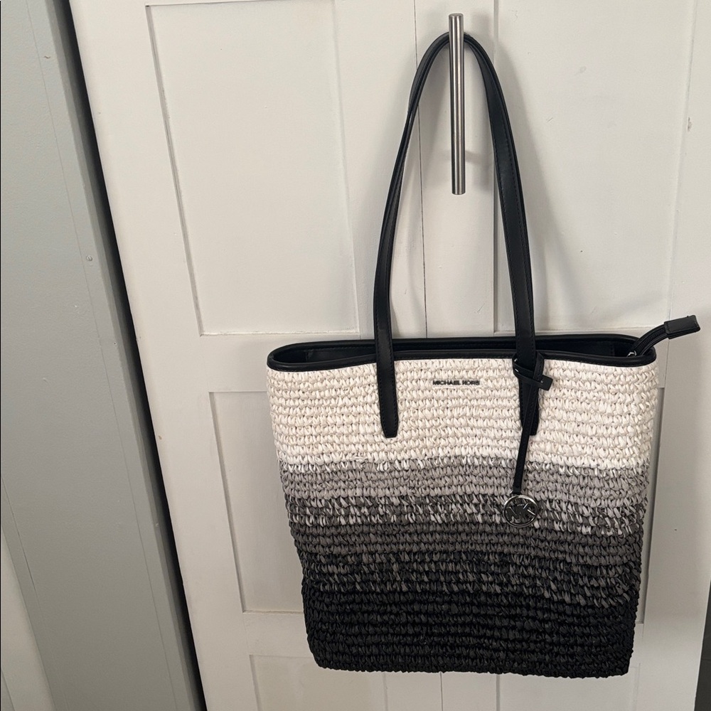 Black and White Ombre Tote Bag MK